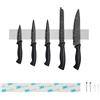 Sampoes Portacoltelli Magnetico, Barra Magnetica per Coltelli, Porta Coltelli Magnetico in Inox, Porta Coltelli Cucina Senza Forare, Portacoltello Magnetico per Coltelli, Utensili (Argento, 30 cm)