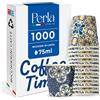 Perla Italia Perla - 1000 Bicchierini Caffe Carta 75ml - Bicchieri Caffè Monouso Biodegradabili - Bicchierini da Caffè Usa e Getta Design, Maiolica Costiera Amalfitana, Vietri, Amalfi, Sorrento