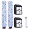 Queta Accessori per aspirapolvere, pezzi di rotelle, 2 filtri di ricambio e 1 pennello piccolo per Bissell Crosswave 17132 2225N 1785 1866F 1868F 1926 2303 2306A 2306 23062 23068