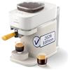 Philips Baristina Macchina Espresso con macinatura, pressatura e preparazione automatica, 16 bar, per Espresso e Lungo, compatta, Bianco Naturale con Portafiltro Giallo, macinacaffè integratoBAR305/03