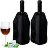 EUBSWA - Set di 2 manicotti refrigeranti per vino e champagne, refrigeratore per bottiglie da viaggio