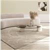 the carpet Mila tappeto moderno per il soggiorno, elegante tappeto lucido a pelo corto per il soggiorno in beige con motivo a fulmini in oro, beige, 140 x 200 cm