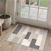 PureCozy Zerbino Ingresso Interno Tappeto 60x90cm Beige Tappeti Lavabile in Lavatrice Antiscivolo Moderno Piccolo Carpet Cameretta Camera da Letto Ufficio Cucina Pelo Corto Geometrico