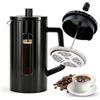 Zinueen French Press - Macchina da caffè da 1 litro, con filtro in acciaio inox e vetro resistente al calore, lavabile in lavastoviglie, senza BPA