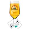 RoxleyLtd Roxley Moretti, bicchiere da 1 pinta, bicchiere Moretti da 56 cl, con 1 tappetino da birra di marca