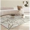 the carpet Mila - Tappeto moderno per soggiorno, elegante e lucido, a pelo corto,con motivo fulmine color oro, con motivo fulmine color oro, crema, 80 x 300 cm
