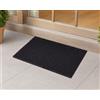 Tata Home SET 2 PEZZI Zerbino Ingresso in Gomma Tappetino Esterno con Setole Sottili Restistente Antisporco Lavabile Rettangolare Misura 45x75 cm Colore Nero