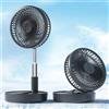 Primevolve Ventilatore a batteria, ventilatore portatile ricaricabile USB da tavolo da scrivania con altezza regolabile, 4 impostazioni di velocità, ventilatore a piedistallo per camera da letto