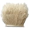LONDGEN Frangia di piume di struzzo color avorio da 2 yard, larghezza 10-15 cm, per costumi fai da te, cucito, artigianato, decorazioni, accessori per vestiti, forniture per feste, outfit per festival