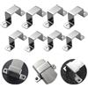 YVIFEVG Morsetto quadrato a forma di U per tubo di montaggio, morsetti per staffa di fissaggio, fibbia per connettore, confezione da 8 pezzi in metallo (20 mm x 4 mm + 30 mm x 4