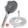 YEAUPE PRO Soffione doccia e tubo flessibile ad alta pressione, 6 modalità, Φ130 mm, rimuove i residui di cloro addolcitore d'acqua per acqua dura, grande flusso potente, soffione doccia di ricambio