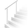 Daromigo Corrimano in acciaio inox, 150 cm, con senza barre trasversali, corrimano regolabile, Ø 42 mm, ringhiera per scale in acciaio inox, per interni ed esterni, scale, balcone