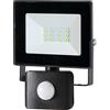 Valex Faro Led Slim 10W per Esterni, Proiettore Luce Fredda 6.500K con Sensore di Movimento, IP65