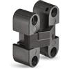 Gedotec H1964 H1964 - Cerniera invisibile per porta della cassa, in ottone nero brunito, per armadio in legno, 11 x 33 mm, 1 pezzo, cerniera per porta per mobili
