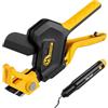 TOLESA Tagliatubi in plastica fino a 64 mm, tagliatubi in PVC con cricchetto regolabile a 3 velocità e utensile per sbavatura per tubi in PVC, PPR, PE, PEX e plastica