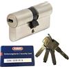 Abus EC660 Doppio Cilindro Lunghezza (a/B) 30 / 120mm (C = 150mm) con 4 Chiave, con Scheda Sicurezza