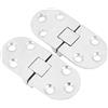 Buachois 2 cerniere ovali a ribalta 66 x 30 mm in acciaio inox 316, resistenti, autoportanti, pieghevoli, da tavolo, per barca, camper, yacht, porte, finestre