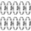 AGZHLCYA 10 fascette stringitubo in acciaio inox 20-100 mm, fascette stringitubo regolabili in acciaio inox 304, fascette stringitubo grandi, fascette stringitubo per tubi di scarico, ventilazione