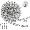 Mbsomnus 15 M Catena in Acciaio 3 mm - Delimitazione Metallo Resistente Zincata Antitaglio per Lucchetto Recinzione Antifurto