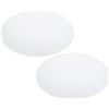 PATIKIL Diffusore per Paralume, 2Pz, Diametro 12, Foro Centrale 3/8, Diffusore Rotondo, 2mm Spessore per Paralumi a Tamburo, Pendenti, Adatti per Aperture 12,5 a 14, Bianco Satinato