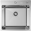 ANW HOME Lavello Cucina 1 Vasca 48x48 cm, Acciaio Inox 304