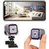 QianShouYan Telecamera Spia WiFi Interno, Mini Videocamera Sorveglianza 1080P con Visione Notturna, Telecamera Nascosta,Rilevamento di Movimento e Controllo Remoto via App