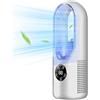 XINYUNXIN Ventilatore USB multifunzione senza pale, ventilatore di raffreddamento a 6 velocità con funzione timer, ventilatore verticale senza pale con display a LED, a basso rumore, portatile (Bianco)