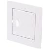 Aqbau® Trappe di Ispezione Bianca - Acciaio Robusto - Chiusura a Pressione (Push-to-Open) - Per Pareti e Soffitti in Cartongesso o Muratura - Accesso a Cavi, Tubi e Vani Tecnici (15 x 15 cm)