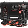Dnipro-M CD-201HBC - Trapano Avvitatore a Percussione 20V - Mandrino 13 mm - 2 Velocità 0-1550 RPM - 45 Nm - 2 Batterie 2Ah + Caricabatterie - Valigetta Rigida - Kit con 41 Punte - LED Integrato