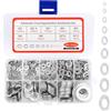 VFANDV Rondelle Acciaio, 684 Pezzi Rondelle Alzaporta Kit di Rondella Inox per Riparazioni in Fabbrica Cucine Negozi, 9 Misure Assortimento Della Rondella M2 M2.5 M3 M4 M5 M6 M8 M10 M12