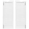 UHDUIG Coppia di porte a battente 107x81cm bianche in legno di pino, stile a persiana con cerniere incluse, struttura robusta, adatte per cucina, corridoio, bar e uso domestico