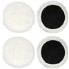 Wotrilw Set da 4 Dischi per lucidatura in lana, 125mm Compatibile con Bosch Levigatrice Orbitale, Dischi in Lana d'Agnello con Velcro, Auto, Fari, Metallo, Legno e Pavimenti in Sughero