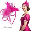 AffeGifts Fascinateur, Elegante Fascinators Cappelli di Nozze Fiore Clip Della Piuma Della Fascia Della Testa per le Gare di Festa del tè 1920 Gatsby Party Carnival