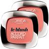 L'Oreal Paris L'Oréal Paris Le Blush Accord Parfait in Polvere Colore 145 Bois De Rose Formula Setosa a Lunga Durata con Applicatore e Specchietto - 2 Cosmetici