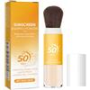 YULTHA Cipria Fissante, Crema Solare Cuoio Capelluto,Sunscreen Setting Powder Spf 50,Cipria Sfusa Con Finitura Minerale Opaca,Riduce Al Minimo Le Linee Sottili E I Pori