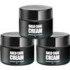 Generisch Crema calvizie, crema per la cura del cuoio capelluto, dopo la rasatura, effetto anti-shine, combatte irritazioni cutanee e rasatura, crema per la pelle degli uomini, ha un effetto opacizzante (3PC, 1