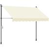 vidaXL Tenda da Sole Retrattile Crema 300x150 cm in Tessuto e Acciaio
