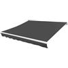 HGBNMER Telo per tende da sole in tela antracite, 3,5 x 2,5 m, in poliestere resistente ai raggi UV, per coperture da terrazza, 1 tessuto per tenda da sole con 1 balza per telai da sole