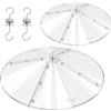 iBorn Baffles per mangiatoie per uccelli, 49,5 cm, copertura per mangiatoia per uccelli oversize per parapioggia, protezione completa per mangiatoie per esterni, PC a prova di masticazione, confezione