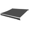 HGBNMER Tessuto di ricambio per tende da sole, 400 x 300 cm, rettangolare, protezione solare, in tela, antracite, resistente ai raggi UV, per terrazza e balcone