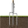 com-four® Supporto per Ombrellone in Acciaio Inox - Picchetto da Terra per Ombrelloni e Stendibiancheria - Base per Giardino, Spiaggia e Campeggio