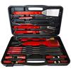 Siriob Set Kit Accessori barbecue con valigetta utensili griglia BBQ posate grill 18 pz weber acciaio Inox lavabile grigliate regalo di natale