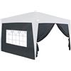 Deuba 2x Pareti Laterali per Gazebo 3x2m per Parete Idrorepellente con Finestra laterale Cerniera Cinghie di Fissaggio