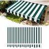 HOUKOIKBUG Telo di Ricambio per Tenda da Sole Tessuto di Ricambio per Tenda da Esterno Tessuto Impermeabile in Poliestere, Protezione UV(Dark Green,11.5x10ft/350x300cm)