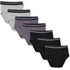 Amazon Essentials Slip in Cotone Traspirante Senza Etichette Uomo, Confezione da 7, Carbone/Grigio Puntinato/Nero, XXL