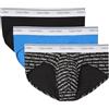Calvin Klein Uomo Slip Hipster Confezione da 3 Balance con Fascia con Logo, Multicolore (Black/Wrapped Logo_Black/Regatta), XL