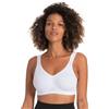 Dorina Reggiseno Sportivo Donna Flex - Non Imbottito, in Tactel Micro Traspirante, Design Racerback a Copertura Totale per Allenamenti a Bassa Intensità, Bianco