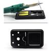 Lapiglo Supporto per saldatore elettrico in metallo con spugna per pulizia, base antiscivolo stabile, colore: nero