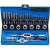 Ronyme Maschi E Filiere Set Maschiatore Filettatura Kit Attrezzi Riparazione Filetti Interni Esterni Metallo Lega Acciaio Durevole con Custodia Portatile Adatto per Officina Garage Emergenze