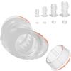 BDSMAGE Set da 4 dilatatori anali cavi, giocattolo sessuale con dilatatore anale, giocattolo anale erotico, clistere, speculum, dilatatore anale per stimolazione della prostata (Trasparente)